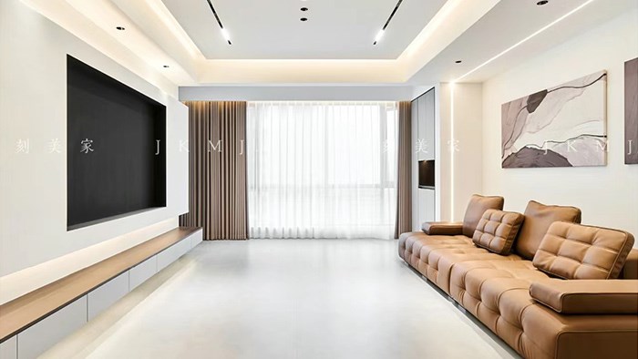 长沙-穿紫河一号-135m²极简黑白灰·极刻美家全屋整装
